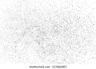 Falsche schwarze Textur. Dunkelgraue Textur auf weißem Hintergrund. Staubüberlagerungen strukturiert. Kornrauschpartikel. Weißer Effekt geröstet. Grunge Designelemente. Vektorgrafik, EPS10.
