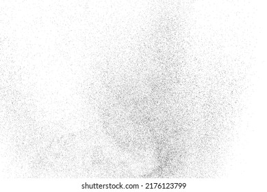 Distressed black texture. Dark grainy texture on white background. Dust overlay textured. Grain noise particles. Rusted white effect. Grunge design elements. Vector illustration, EPS 10.