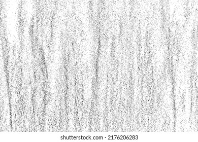 Distressed black texture. Dark grainy texture on white background. Dust overlay textured. Grain noise particles. Rusted white effect. Grunge design elements. Vector illustration, EPS 10.