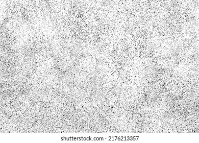 Distressed black texture. Dark grainy texture on white background. Dust overlay textured. Grain noise particles. Rusted white effect. Grunge design elements. Vector illustration, EPS 10.