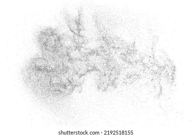 Distressed black texture. Dark grainy texture on white background. Dust overlay textured. Grain noise particles. Rusted white effect. Grunge design elements. Vector illustration, EPS 10.