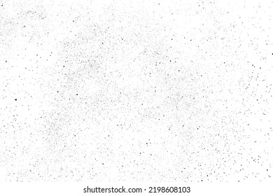 Distressed black texture. Dark grainy texture on white background. Dust overlay textured. Grain noise particles. Rusted white effect. Grunge design elements. Vector illustration, EPS 10.