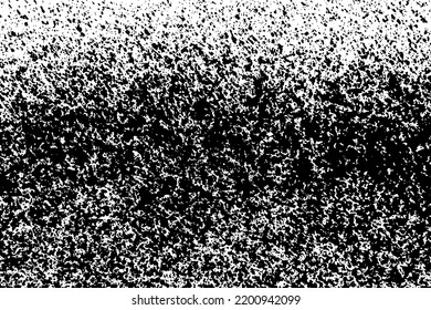 Distressed black texture. Dark grainy texture on white background. Dust overlay textured. Grain noise particles. Rusted white effect. Grunge design elements. Vector illustration, EPS 10.