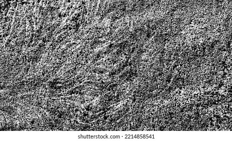 Distressed black texture. Dark grainy texture on white background. Dust overlay textured. Grain noise particles. Rusted white effect. Grunge design elements. Vector illustration, EPS 10.