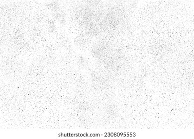 Distressed black texture. Dark grainy texture on white background. Dust overlay textured. Grain noise particles. Rusted white effect. Grunge design elements. Vector illustration, EPS 10.