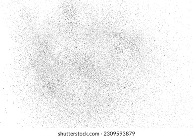 Distressed black texture. Dark grainy texture on white background. Dust overlay textured. Grain noise particles. Rusted white effect. Grunge design elements. Vector illustration, EPS 10.