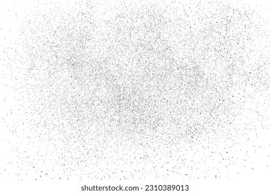 Distressed black texture. Dark grainy texture on white background. Dust overlay textured. Grain noise particles. Rusted white effect. Grunge design elements. Vector illustration, EPS 10.