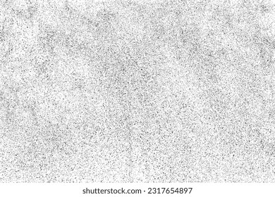 Distressed black texture. Dark grainy texture on white background. Dust overlay textured. Grain noise particles. Rusted white effect. Grunge design elements. Vector illustration, EPS 10.