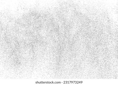 Distressed black texture. Dark grainy texture on white background. Dust overlay textured. Grain noise particles. Rusted white effect. Grunge design elements. Vector illustration, EPS 10.