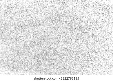 Textura negra angustiada. Textura granulada oscura sobre fondo blanco. El polvo sobrante texturado. Partículas de ruido de grano. Efecto blanco roto. Elementos de diseño gruesos. Ilustración del vector, EPS 10.