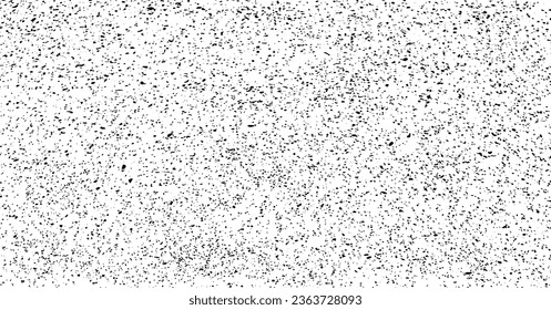 Distressed black texture. Dark grainy texture on white background. Dust overlay textured. Grain noise particles. Rusted white effect. Grunge design elements. Vector illustration, EPS 10.