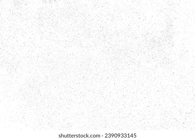 Distressed black texture. Dark grainy texture on white background. Dust overlay textured. Grain noise particles. Rusted white effect. Grunge design elements. Vector illustration, EPS 10.