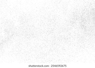 Textura preta angustiada. Textura granulada escura sobre fundo branco. Cobertura de poeira texturizada. Partículas de ruído dos grãos. Efeito branco enferrujado. Elementos de design Grunge. Ilustração vetorial, EPS 10