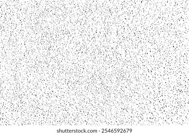Distressed black texture. Dark grainy texture on white background. Dust overlay textured. Grain noise particles. Rusted white effect. Grunge design elements. Vector illustration, EPS 10