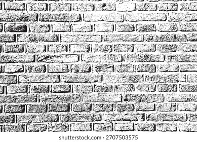 Textura de pared de ladrillo blanco y negro afligido