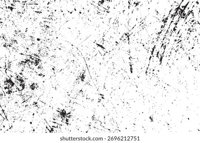 Arte vectorial de superposición de textura de arañazo de grunge blanco y negro afligido