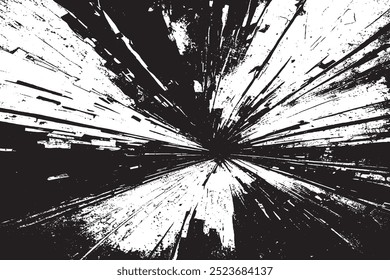 Distressed Black and White Grunge Texture Overlay - Abstract Rough Vector Background 