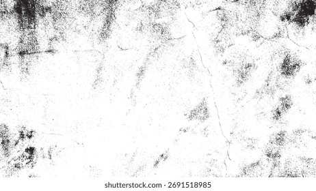 Schwarz Weiß Grunge Textur mit Rissen und Rauschen Overlay