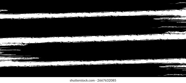 La raya negra y blanca angustiada repite el patrón. Fondo de Ilustración vectorial
