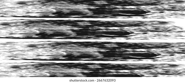 Tiras preto e branco angustiadas repetem o padrão. Plano de fundo da ilustração vetorial
