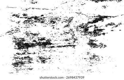 Distressed black and white texture background isolated on white background