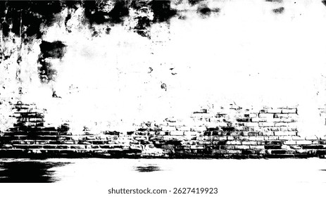 Distressed Black and White Texture: Grunge Background Image
