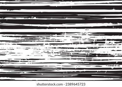 Schwarz-Weiß-Textur mit Linien, gekratzter Grunge, Vintage-Hintergrund