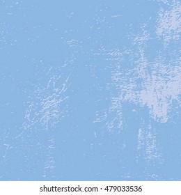 Distressed Blue Color Texture. Empty Grunge Design Element. Retro Dirty Background. EPS10 vector.