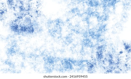 Distressed blue grunge texture on a white background, vector