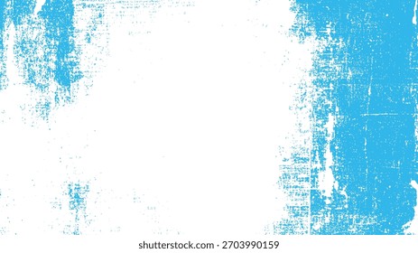 Textura de pintura azul afligida sobre fondo blanco con efecto grunge y Vector de patrón abstracto