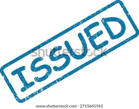 A distressed blue rubber stamp, angled on a white surface, clearly states "ISSUE RESOLVED," indicating a problem has been fixed.