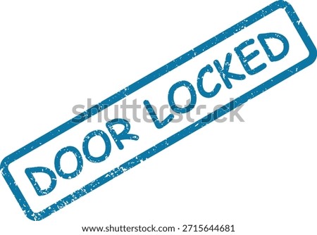 A distressed blue rubber stamp impression displaying the phrase 