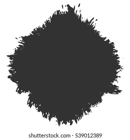 Distressed bold stamp texture. Circular crayon charcoal background. Empty hi-quality element. Grunge circle overlay mockup. Original logo blank detail. High detailed quality. Icon basis. EPS10 vector.