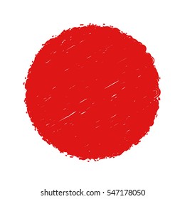 Distressed bold stamp texture. Circular crayon charcoal background. Empty hi-quality design element. Grunge circle red mockup. Original logo blank detail. High detailed quality. EPS10 vector.