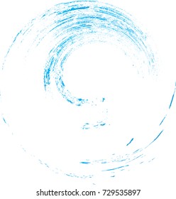 Distressed Brush Stroke. Grunge Wave Ink Line  .Logo Icon. Vector