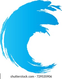 Distressed Brush Stroke. Grunge Wave Ink Line  .Logo Icon. Vector