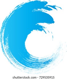 Distressed Brush Stroke. Grunge Wave Ink Line  .Logo Icon. Vector