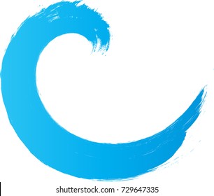 Distressed Brush Stroke. Grunge Wave Ink Line  .Logo Icon. Vector