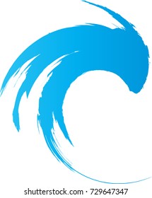 Distressed Brush Stroke. Grunge Wave Ink Line  .Logo Icon. Vector