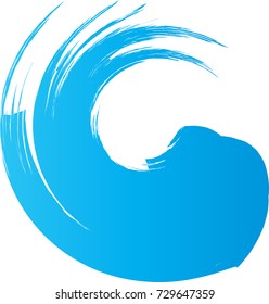 Distressed Brush Stroke. Grunge Wave Ink Line  .Logo Icon. Vector