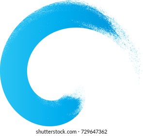 Distressed Brush Stroke. Grunge Wave Ink Line  .Logo Icon. Vector