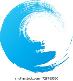 Distressed Brush Stroke. Grunge Wave Ink Line  .Logo Icon. Vector