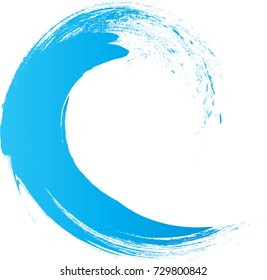 Distressed Brush Stroke. Grunge Wave Ink Line  .Logo Icon. Vector