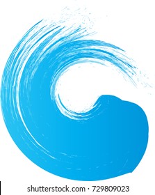 Distressed Brush Stroke. Grunge Wave Ink Line  .Logo Icon. Vector