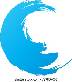 Distressed Brush Stroke. Grunge Wave Ink Line  .Logo Icon. Vector