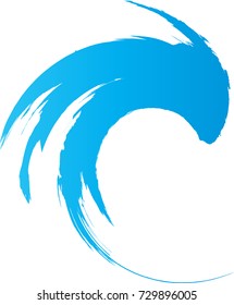 Distressed Brush Stroke. Grunge Wave Ink Line  .Logo Icon. Vector