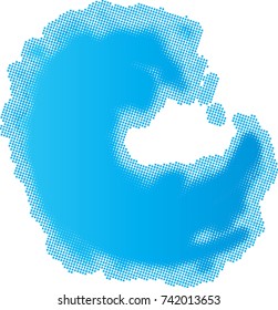 Distressed Brush Stroke. Grunge Wave Ink Line  .Logo Icon. Vector