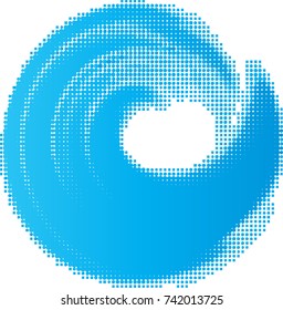 Distressed Brush Stroke. Grunge Wave Ink Line  .Logo Icon. Vector