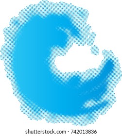 Distressed Brush Stroke. Grunge Wave Ink Line  .Logo Icon. Vector