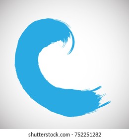Distressed Brush Stroke. Grunge Wave Ink Line  .Logo Icon. Vector